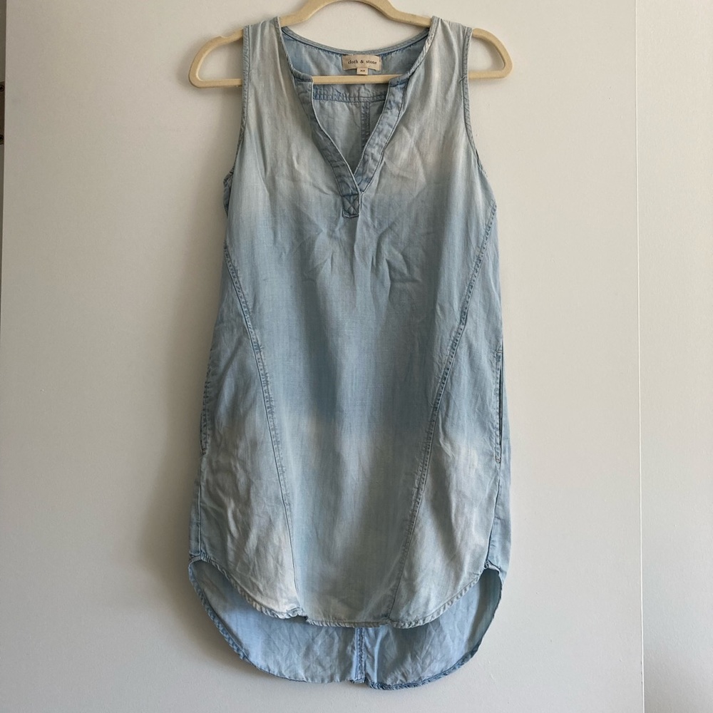 Cloth & Stone Chambray Denim Summer Dress size XS